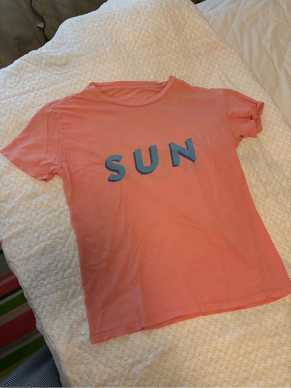 'SUN BUM’ Graphic T‑Shirt - Coral Pink